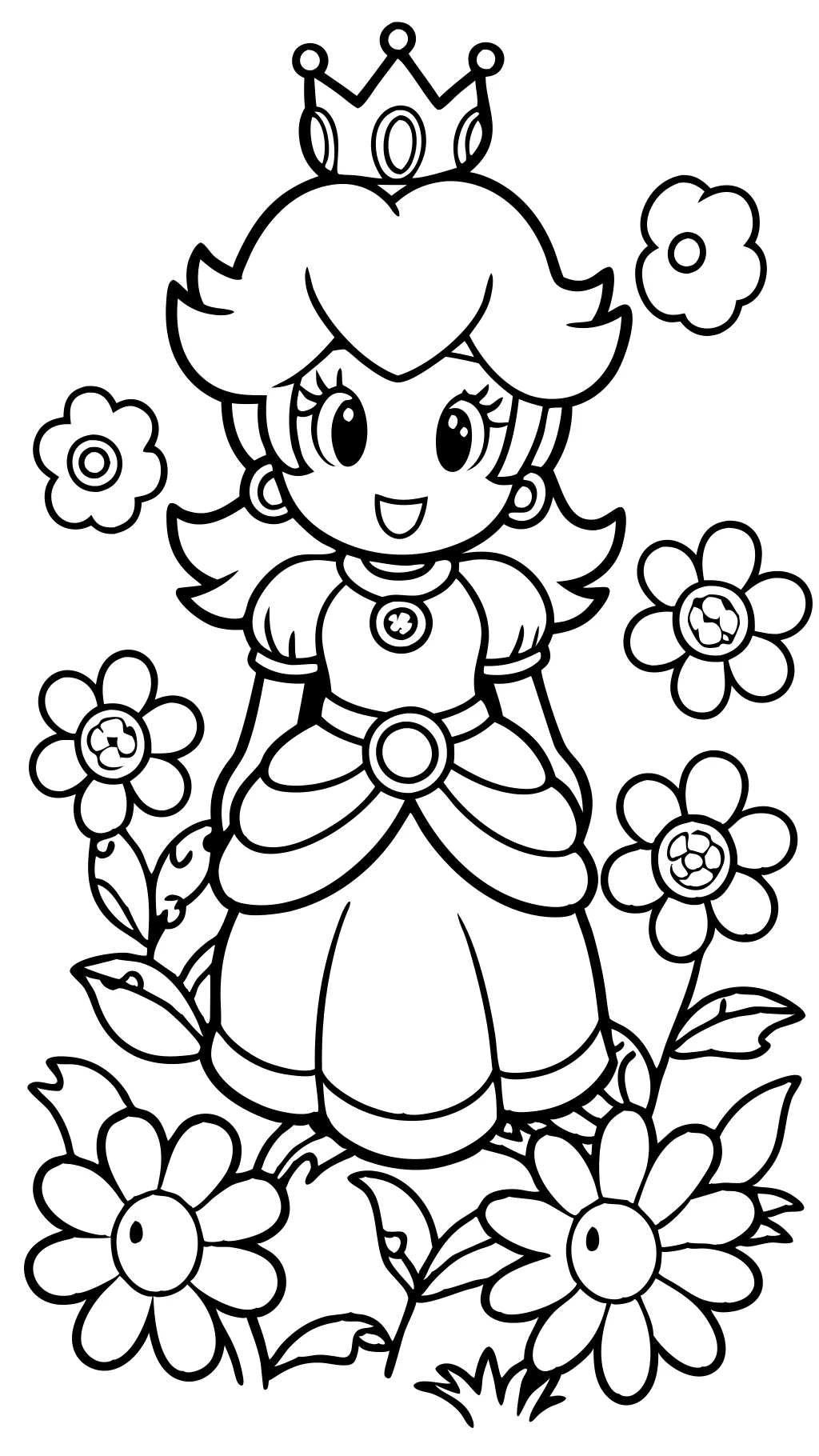 daisy mario coloring pages